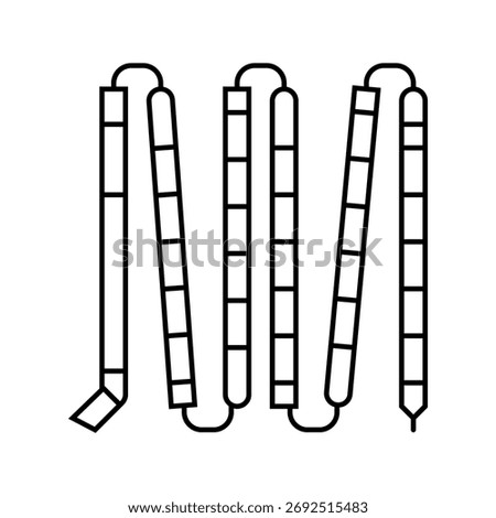 avalanche probe mountain skiing line icon vector. avalanche probe mountain skiing sign. isolated contour symbol black illustration