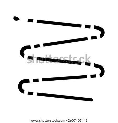 avalanche probe ski resort glyph icon vector. avalanche probe ski resort sign. isolated symbol illustration