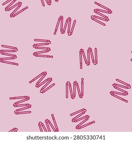 avalanche probe ski resort line seamless pattern avalanche probe ski resort thin line illustration