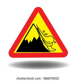 Avalanche road sign