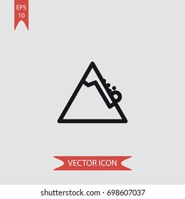 Avalanche vector icon, illustration symbol