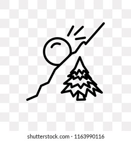 Avalanche vector icon isolated on transparent background, Avalanche logo concept