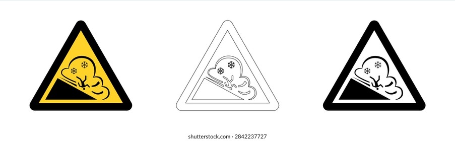 Avalanche warning sign in vector format