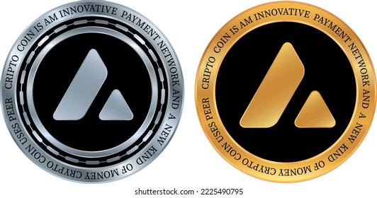ilustraciones vectoriales de monedas avalanche-avax. 3 quinquies ilustración. monedas vectoriales.