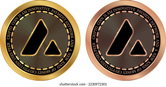 avalanche-avax  coin vector illustrations. 3d illustration. vector coins.