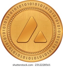 avalanche-avax  coin vector illustrations. 3d illustration. vector coins.