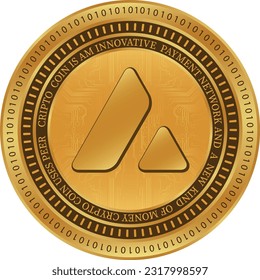 avalanche-avax  coin vector illustrations. 3d illustration. vector coins.