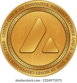 ilustraciones vectoriales de monedas avalanche-avax. 3 quinquies ilustración. monedas vectoriales.