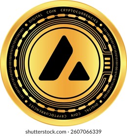 avalanche-avax cryptocurrency illustrations on abstract background. 3d illustrations.