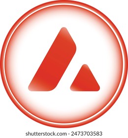 avalanche-avax cryptocurrency logo illustrations on abstract background. 3d illustrations.