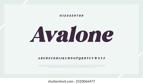 Avalone  minimal abstract alphabet fonts. Typography technology, electronic, movie, digital, music, future, logo creative font.