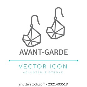 Avant Garde Jewerly Vector Line Icon