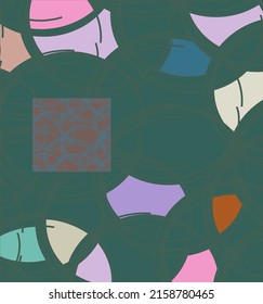 Avant-garde art. Grunge, Geometric abstract background. Cubism. Contemporary trendy vector illustration. Pattern, Wallpaper