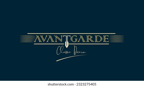 avantgarde typhography logo design.typhography logo.wordmark logo