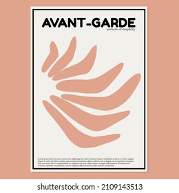 Avant-garde. Vector  hand drawn geometric minimalistic illustration. Creative artwork. Template for card, poster, banner, print for t-shirt, pin, badge, patch.