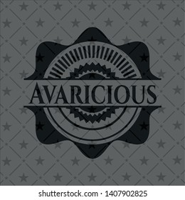Avaricious dark emblem. Vector Illustration. Detailed.