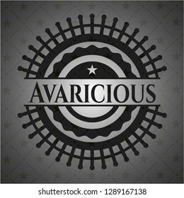 Avaricious realistic black emblem