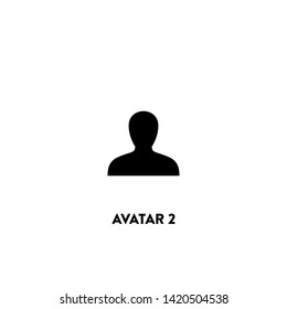 avatar 2 icon vector. avatar 2 sign on white background. avatar 2 icon for web and app