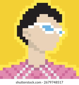 Avatar 8 Bit Character Illustration in Pixel Art Style