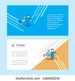 Avatar abstract corporate business banner template, horizontal advertising business banner.