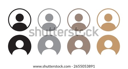 Avatar account icon vector. Default social media profile photo symbol.