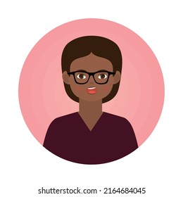 avatar afro american woman icon