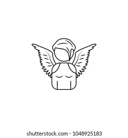 avatar of an angel girl icon. Element of angel and demon icon for mobile concept and web apps. Thin line  icon for website design and development, app development. Premium icon on white background