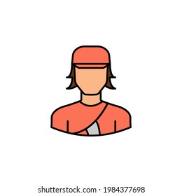 avatar archer outline colored icon. Signs and symbols can be used for web logo mobile app UI UX