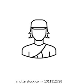 avatar archer outline icon. Signs and symbols can be used for web logo mobile app UI UX