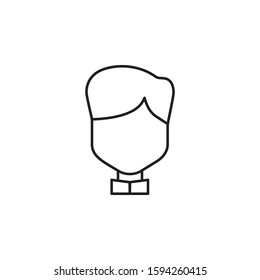 Avatar, Asian man icon. Simple thin line, outline vector of Chinese icons for UI and UX, website or mobile application