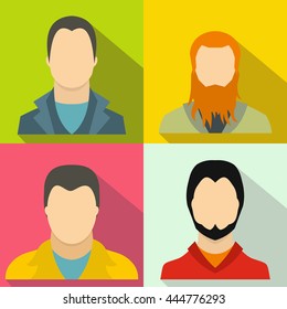 Avatar banners set in flat style for any design