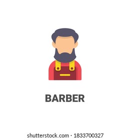  avatar barber vector icon from avatar collection. flat style illustration, perfect for your website, application, printing project, etc