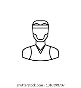 avatar basketball player outline icon. Signs and symbols can be used for web logo mobile app UI UX