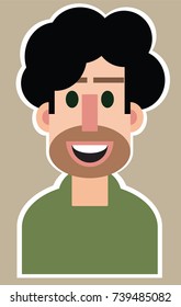 Avatar. Bearded man
