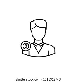 avatar billiard outline icon. Signs and symbols can be used for web logo mobile app UI UX