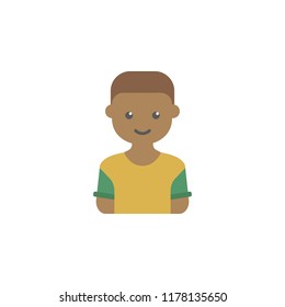 avatar of black boy colored icon. Element of children icon for mobile concept and web apps. Colored avatar of  black boy can be used for web and mobile