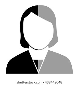 avatar black and grey man over isolated background, vector illustration 