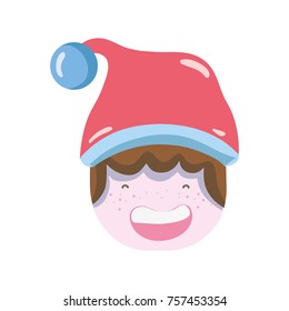 avatar boy head with christmas hat