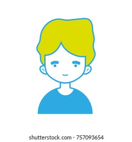 avatar boy with t-shirt and hairstyle design