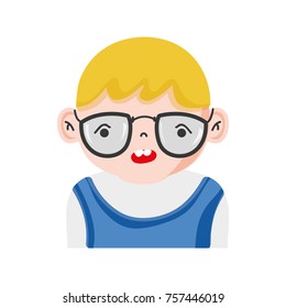 avatar boy with t-shirt and hairstyle design