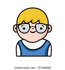 avatar boy with t-shirt and hairstyle design
