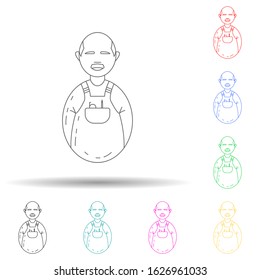 avatar builder multi color style icon. Simple thin line, outline vector of avatars icons for ui and ux, website or mobile application