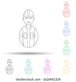 avatar builder multi color style icon. Simple thin line, outline vector of avatars icons for ui and ux, website or mobile application