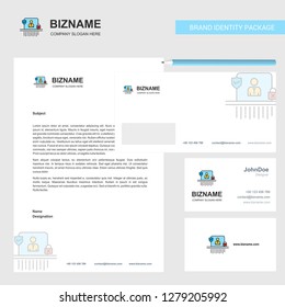Avatar Business Letterhead, Envelope and visiting Card Design vector template