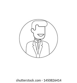 avatar of business man icon. Element of avatar for mobile concept and web apps icon. Outline, thin line icon for website design and development, app development