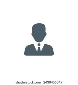 Avatar businessman icon, vector icon on white background , EPS 10