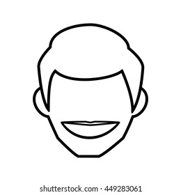 Avatar cartoon concept represented by happy man icon. isolated and flat illustration 