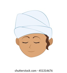 Avatar cartoon concept represented by woman icon. Isolated and flat illustration 