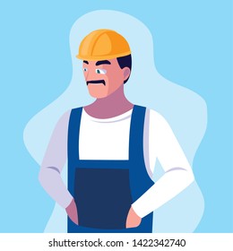 Avatar cartoon engineer man design