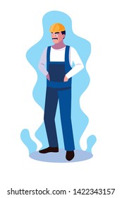 Avatar cartoon engineer man design